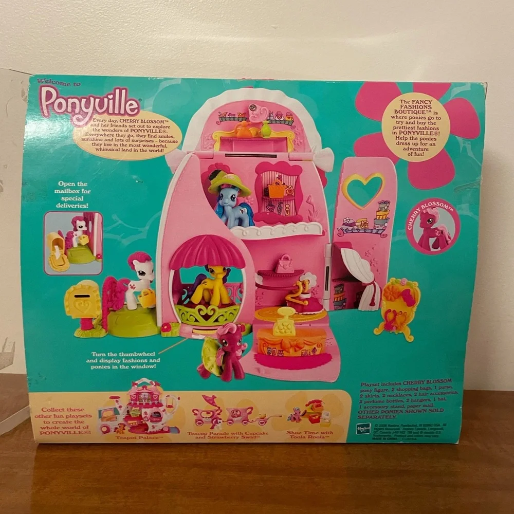 Vintage My Little Pony Ponyville Fancy Fashions Boutique G3 Playset RARE Y2K Set